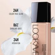 LOOKAVE Liquid Foundation Long Lasting Full Coverage Natural Matte Liquid Foundation Moisturizing Concealer CC Cream Base Makeup - Luxe Ladies Moda