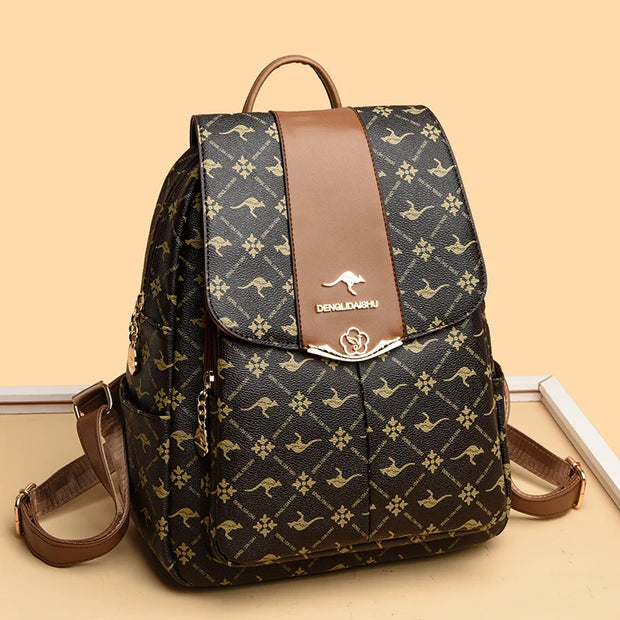 Luxury Women Large Capacity Backpack Purses High Quality Printing Female FashionBag School Bags Travel Bagpack Ladies Bookbag - Luxe Ladies Moda