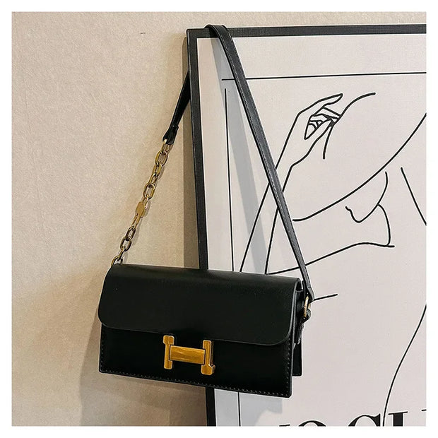 Women's Fashion Texture Crossbody Shoulder Bag Hundred Small Square Bag Brown Niche Light Luxury Women's Bag - Luxe Ladies Moda