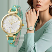 High Quality Women Watch Leather Strap Quartz Watches Ladies Casual Wristwatches Clock