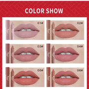 Matte velvet lipstick does not fade, does not stick to cup lipstick lipstick moisturizing lipstick pen nude earth red lipstick p - Luxe Ladies Moda