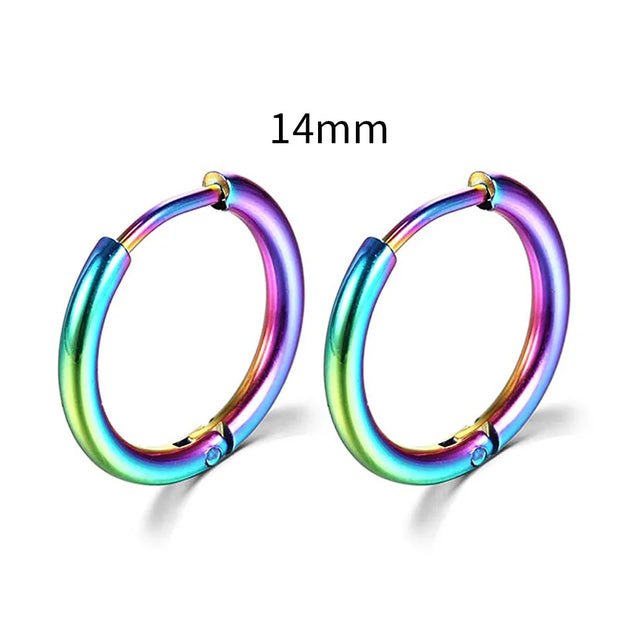 Simple Stainless Steel Small Hoop Earrings for Women - Luxe Ladies Moda