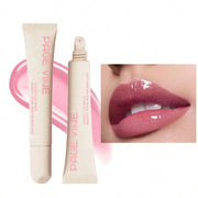 1 pcs Soft Tube Mirror Lip Gloss Lip Oil Nude Brown Plumping Lip Gloss Moisturising Transparent Lipgloss Beauty Cosmetics Makeup - Luxe Ladies Moda
