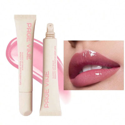 1 pcs Soft Tube Mirror Lip Gloss Lip Oil Nude Brown Plumping Lip Gloss Moisturising Transparent Lipgloss Beauty Cosmetics Makeup - Luxe Ladies Moda