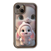 Lovely Pink Rabbit Silicone Case For Samsung Galaxy S24 S23 Ultra S22 S21 Plus S20 FE A12 A32 A52 A52S A23 A33 A53 A14 A34 A54 - Luxe Ladies Moda