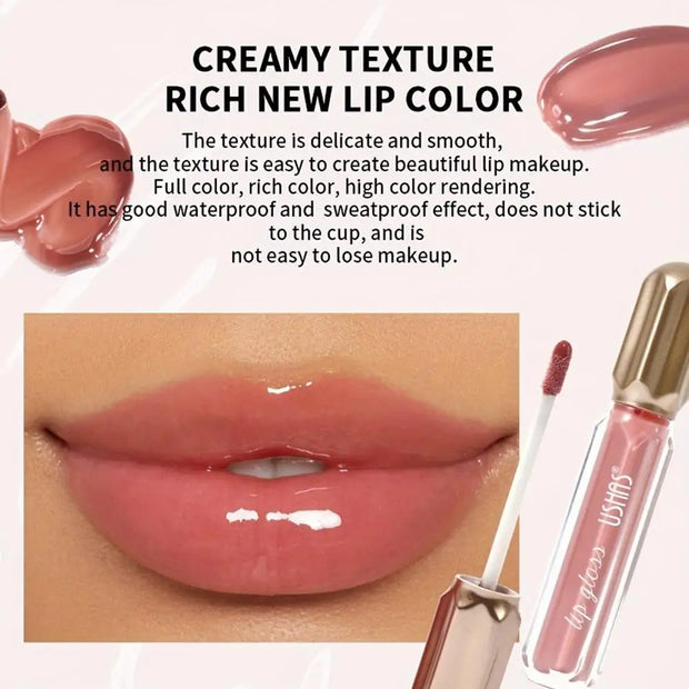 Mirror Pearl Lip Gloss Waterproof Long Lasting Moisturizing Lipstick Shine Glitter Lip Gloss Women Makeup Cosmetic - Luxe Ladies Moda