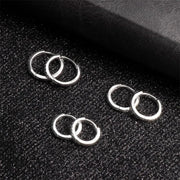 925 Sterling Silver Small Hoop Earrings Zirconia Huggie 14K Gold Plated Cartilage Piercing Ear Cuff Tiny Earrings for Women Men - Luxe Ladies Moda