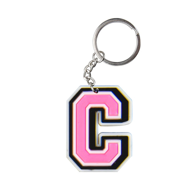 Cute Cartoon Pink Alphabet Keychains | A-Z Letter Keyrings for Personalized Style" - Luxe Ladies Moda