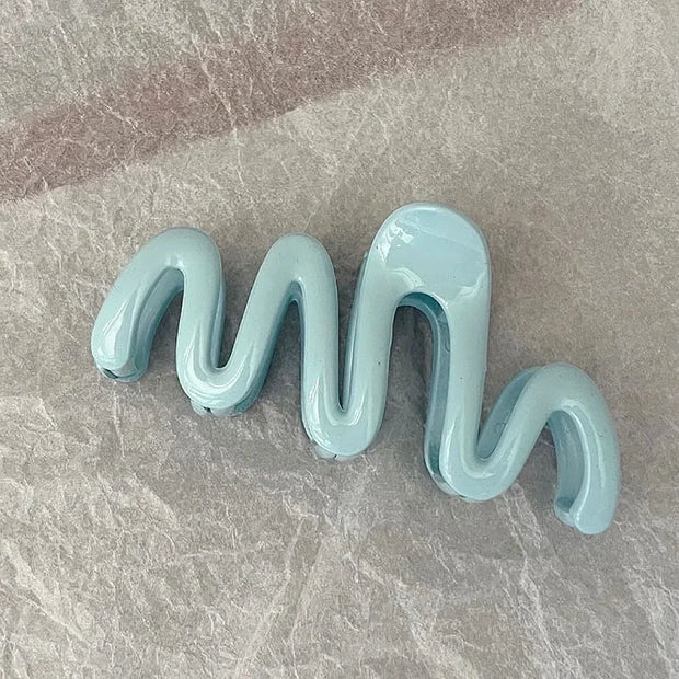 New Colorful Jelly Wave Hair Claw Hairpin Women Girls Fashion Design Korean Sweet Simple Irregular Hair Clip Headwear Wholesale - Luxe Ladies Moda