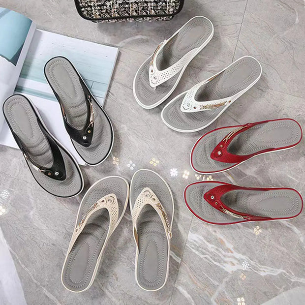 Women's Slippers New Fashion Slides Non-Slip Shoes Beach Sandals Women Outside Leisure Flip Flops Wear Open Toe - Luxe Ladies Moda