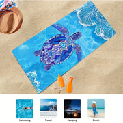 Print Sea Beach Towel Quick-Dry Washable Beach Towels Sandproof Portable Beach Towels For Travel Swimming Camping Beach - Luxe Ladies Moda