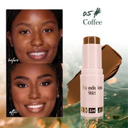 Facial Stick Foundation Full Coverage Dark Skin Foundation Makeup Lasting Oil-control Concealer Base Cream Matte Natural Primer - Luxe Ladies Moda