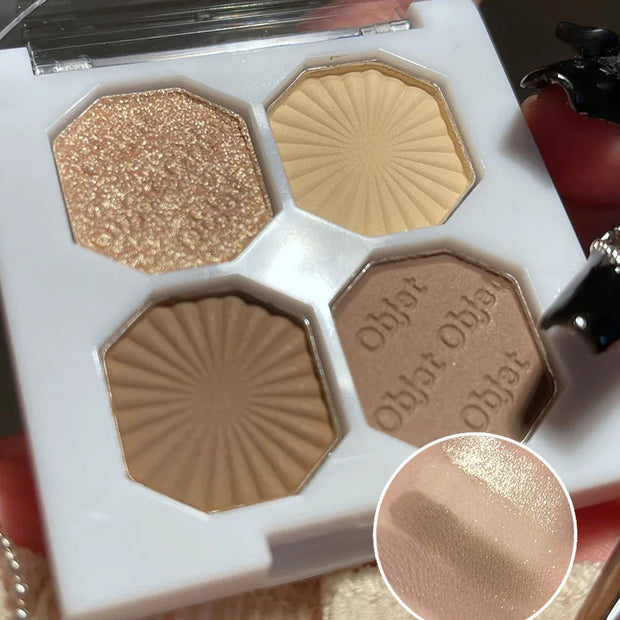 Eye Shadow Palette Mini Makeup Cosmetics Travel Size Cute Glitter Nude Eyeshadows Women Cheap Korean Glitters for the Eyes Gift - Luxe Ladies Moda