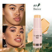 Facial Stick Foundation Full Coverage Dark Skin Foundation Makeup Lasting Oil-control Concealer Base Cream Matte Natural Primer - Luxe Ladies Moda