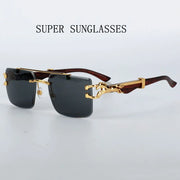 Rimless Sunglasses Women Trendy Luxe Fashion Sunglasses Vintage Glasses - Luxe Ladies Moda