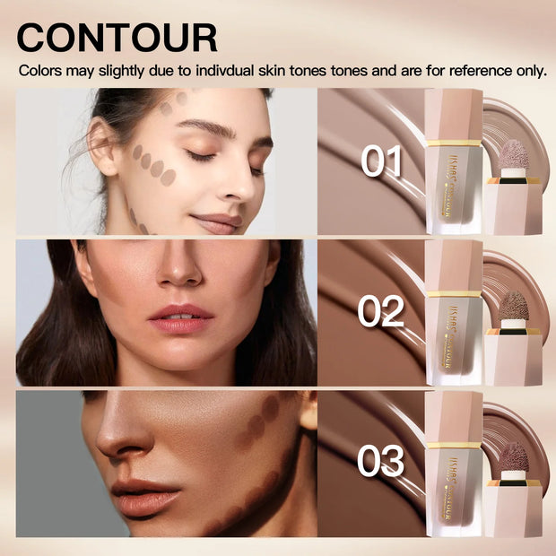 3 Color Sponge Head Concealer Long-lasting Moisturizing Foundation Dark Circles Freckles Acne Liquid Concealer Makeup - Luxe Ladies Moda