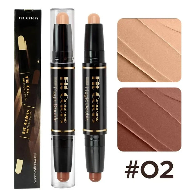 Highlighting&Bronzer Stick Face Brightening Shaping Concealer Pencil 3D Long Lasting Corrector Nose Shadow Contouring Cosmetics - Luxe Ladies Moda