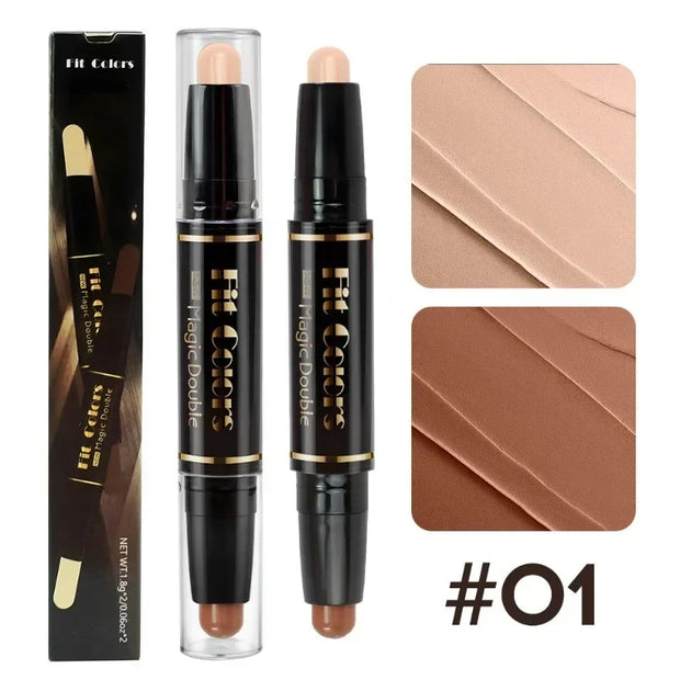 Highlighting&Bronzer Stick Face Brightening Shaping Concealer Pencil 3D Long Lasting Corrector Nose Shadow Contouring Cosmetics - Luxe Ladies Moda