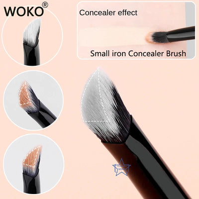 Small Iron Concealer Brush Angled Cream Foundation Concealer Makeup Brushes Oblique Angled Triangle Concealer Makeup Tools - Luxe Ladies Moda