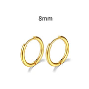 Simple Stainless Steel Small Hoop Earrings for Women - Luxe Ladies Moda