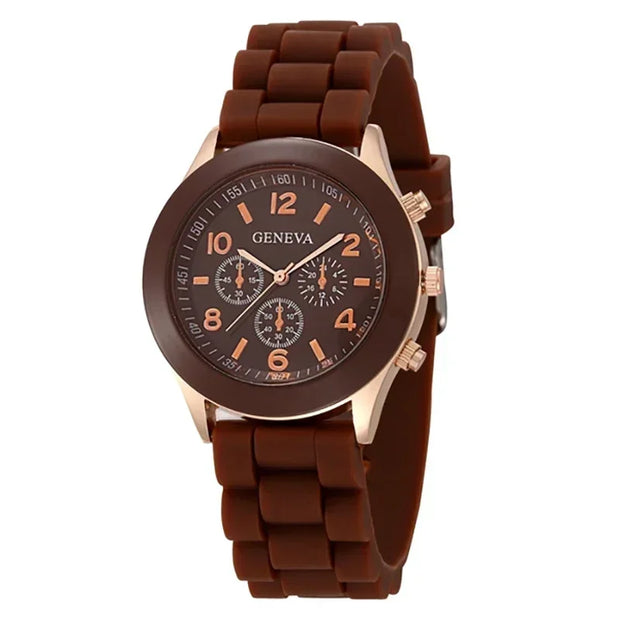 Women Watches New Fashion Luxury Brand Women's Watch Silicone Strap Quartz Wrist Watch For Female