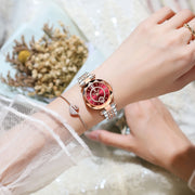 Luxury Women's Diamond Quartz Watch – Waterproof, Stainless Steel, Date Display, Elegant Timepiece with Box - Luxe Ladies Moda