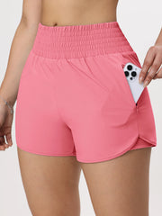 Women Side Zippered Pocket With Inner Lining Shorts Quick Drying Running Fitness Yoga Leisure Sport Shorts - Luxe Ladies Moda