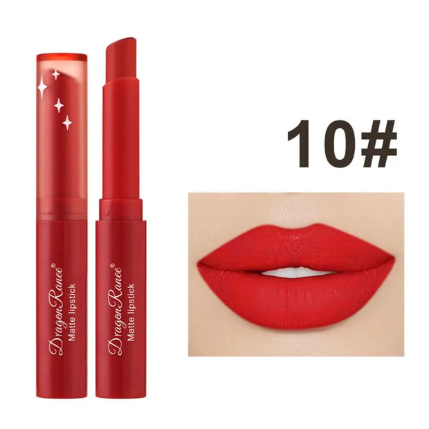 Matte, non-fading moisturizing lipstick Velvet matte finish, waterproof, and long-lasting. Resistant to fading and smudging. - Luxe Ladies Moda