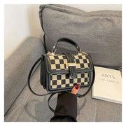 small square bag Versatile shoulder crossbody bag casual checkerboard bag  crossbody bags for women  Satchels