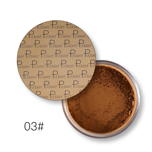 Makeup Loose Setting Powder Matte Mineral Oil-Control Long-Lasting Face Concealer Finishing Bronzer Contour for Black Dark Skin