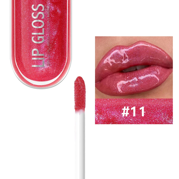 Glitter Lip Gloss Long Lasting Diamond Pearlescent Metallic Liquid Lipstick Moisturizing Lip Glaze Cosmetics - Luxe Ladies Moda