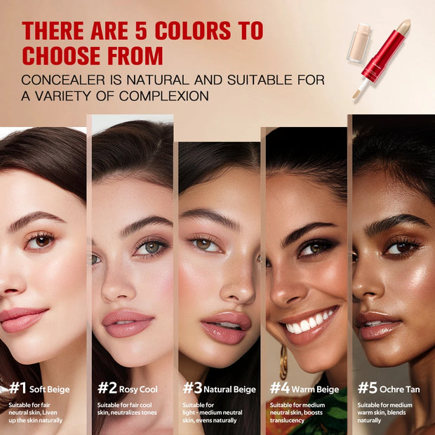 GlideHide Blurring Concealer | Dual Formula Liquid & Balm | Creamy Texture, Dark Circle & Wrinkle Coverage, Long-Lasting