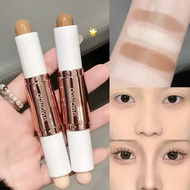 Highlighting&Bronzer Stick Face Brightening Shaping Concealer Pencil 3D Long Lasting Corrector Nose Shadow Contouring Cosmetics - Luxe Ladies Moda