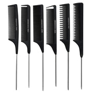 Professional Hair Tail Combs Stainless Steel Salon Cut Styling Comb Spiked Hair Care Styling Tools Barber Accessories Fine Teeth - Luxe Ladies Moda