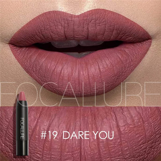 Matte Lipstick 19 Colors Waterproof Matte Lipsticks Soft Texture Lip Stick Cosmetic Sext Red Nude Lip Makeup Batom