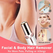 Portable Lipstick Shaped Electric Hair Remover For Women Painless And Effective Facial Hair Removal Home Razor Shaver Tool - Luxe Ladies Moda