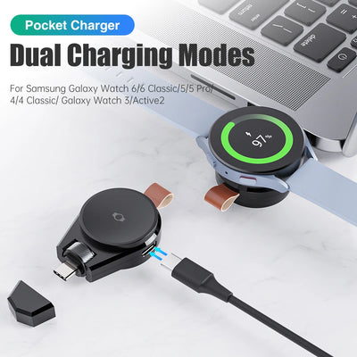 Wireless Magnetic Charging Dock Portable USB C Watch Charger Cable Wireless Smart Watch Accessories for Samsung Galaxy Watch 7 - Luxe Ladies Moda