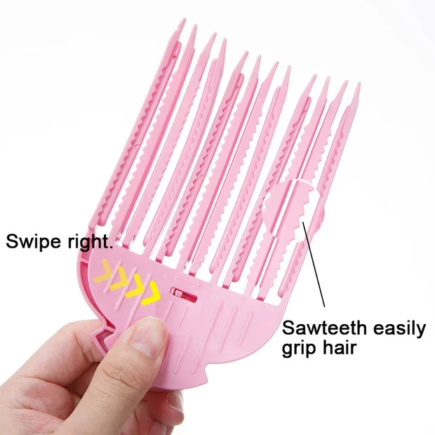 Heatless Hair Care Roots Natural Fluffy Hair Clip with Pointed Tail Comb No Heat Hair Curler Hair Styling Fluffiness Tool - Luxe Ladies Moda