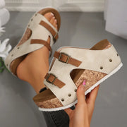 Women's Summer Platform Wedge-heeled Sandals Plus Size Comfortable Casual Outdoor Open Toe Beach Slippers - Luxe Ladies Moda