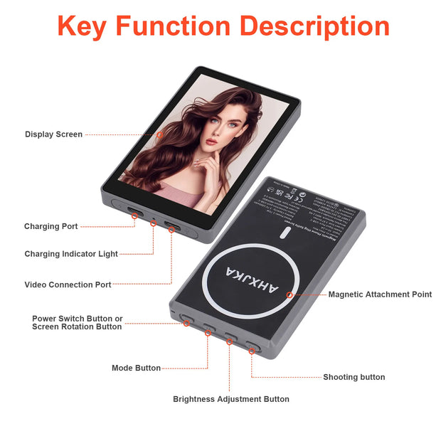 Smartphone Rear Camera For Selfie Vlog Live Stream For Android Iphone Monitor Screen Video Recording Magnetic Selfie - Luxe Ladies Moda