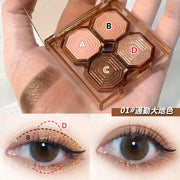 Eye Shadow Palette Mini Makeup Cosmetics Travel Size Cute Glitter Nude Eyeshadows Women Cheap Korean Glitters for the Eyes Gift - Luxe Ladies Moda