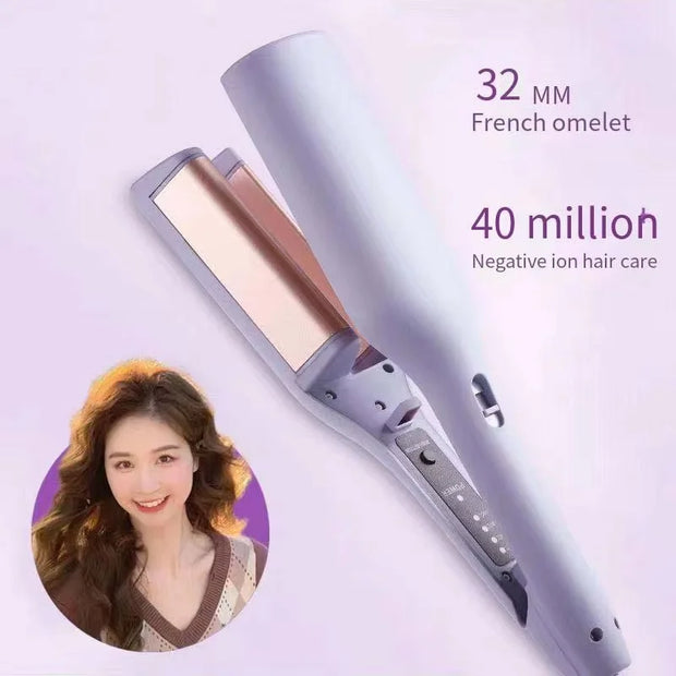 Lcd Display Hair Styling Professional Wave Hair Curling Ceramic Irons 3 Barrel Electric Hair Curler - Luxe Ladies Moda