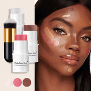 Blush Contour Highlighter Stick for Cheeks Eyes Lip Lightweight Dewy Finish Blush Stick Contour Natural Blusher Stick Makeup Set - Luxe Ladies Moda