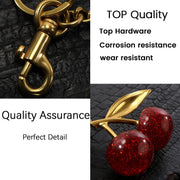 Handbag Pendant Keychain Women's Exquisite Internet-famous Crystal Cherry Car Accessories High-Grade Pendant - Luxe Ladies Moda