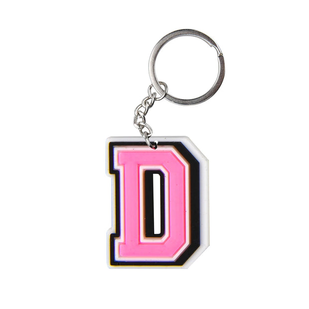 Cute Cartoon Pink Alphabet Keychains | A-Z Letter Keyrings for Personalized Style" - Luxe Ladies Moda