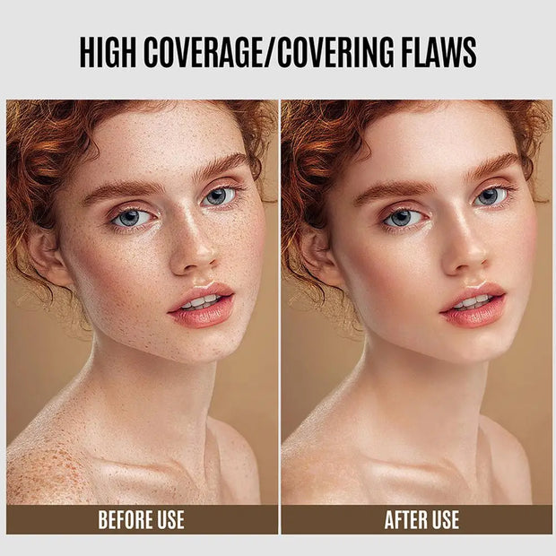 LOOKAVE Liquid Foundation Long Lasting Full Coverage Natural Matte Liquid Foundation Moisturizing Concealer CC Cream Base Makeup - Luxe Ladies Moda