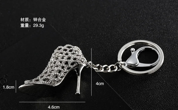 High Heel Shoes Keychain – Rhinestone Car Key Ring, Fashion Crystal Key Holder for Women’s Bag Charms - Luxe Ladies Moda