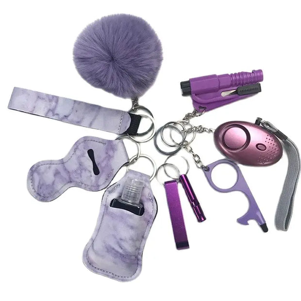 Factory Price Women Outdoor Self Defense Keychain Accessories Set Emergency Personal Protection Safety Alarm Women Product - Luxe Ladies Moda