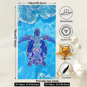 Print Sea Beach Towel Quick-Dry Washable Beach Towels Sandproof Portable Beach Towels For Travel Swimming Camping Beach - Luxe Ladies Moda