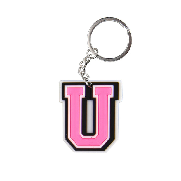 Cute Cartoon Pink Alphabet Keychains | A-Z Letter Keyrings for Personalized Style" - Luxe Ladies Moda